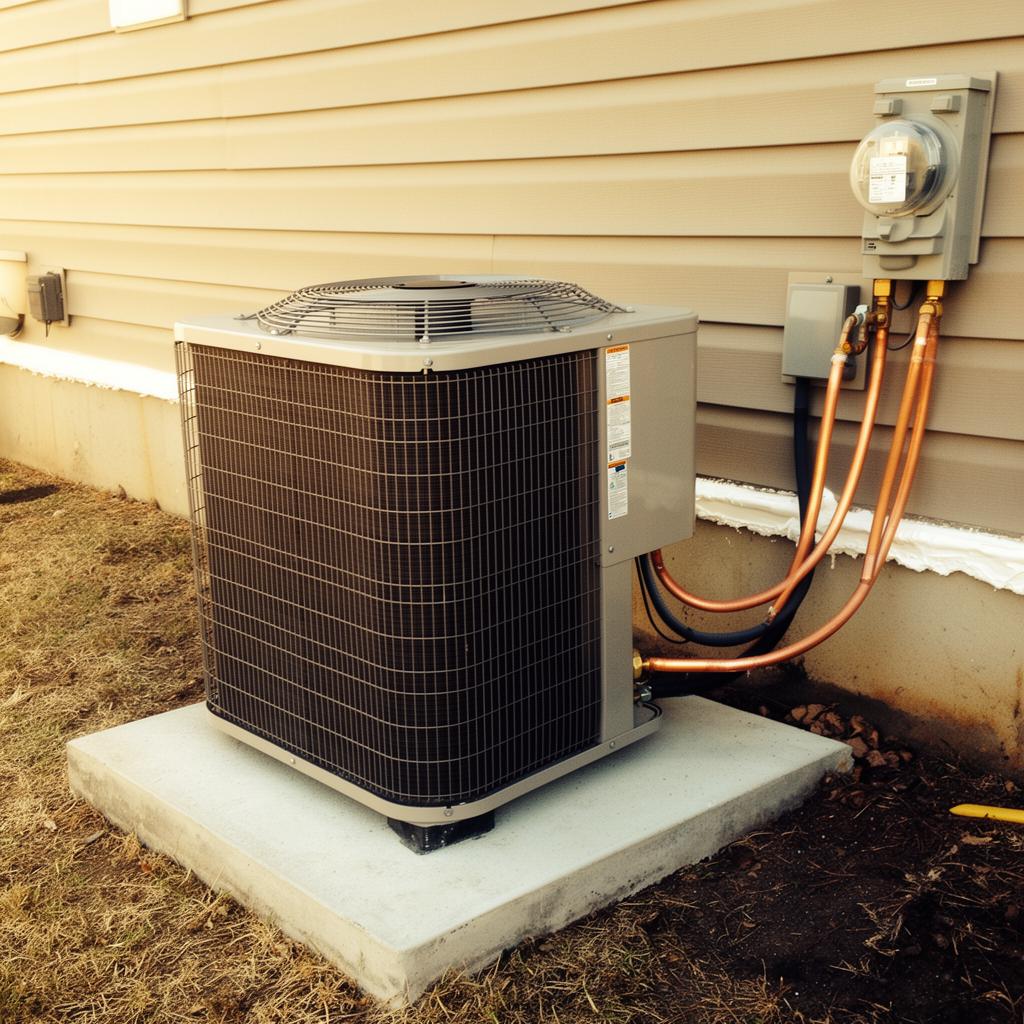 New AC condenser unit installed at an Ogden UT residence